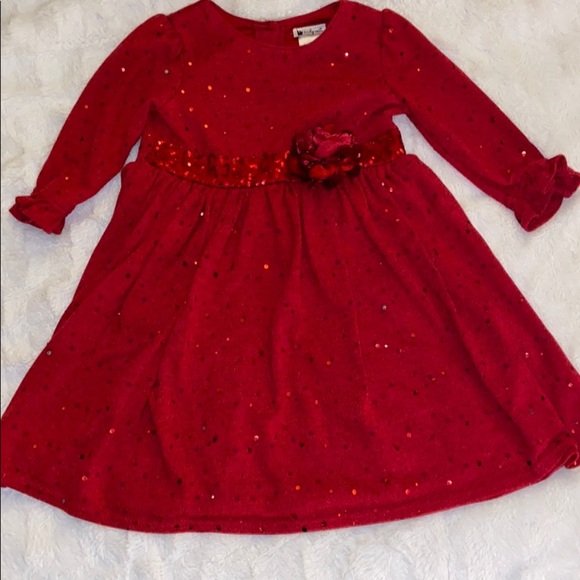 emily west Other - Girls red Christmas dress 4/5 sequins holiday